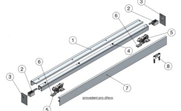 Kování pro posuvné dveře na dřevo solido
